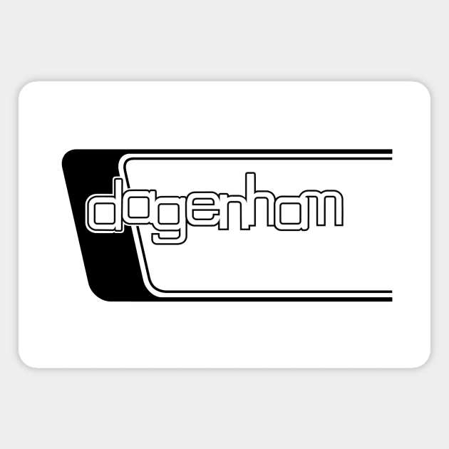 Dagenham in Escort Mexico style graphic: dark version Magnet by Base Trim